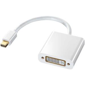 サンワサプライ MiniDisplayPort-DVI変換アダプタ ホワイト AD-MDPDVA01 1個