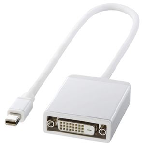 サンワサプライ MiniDisplayPort-DVI変換アダプタ AD-MDPDV03 1個