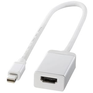 サンワサプライ MiniDisplayPort-HDMI変換アダプタ AD-MDPHD03 1個