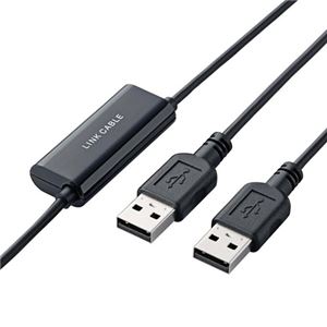 エレコム USB2.0/1.1対応リンクケーブル ブラック 1.2m UC-TV3BK 1本