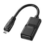 （まとめ）サンワサプライマイクロHDMI-VGA変換アダプタ HDMI Dオス-VGAメス ブラック AD-HD18VGA 1個【×2セット】