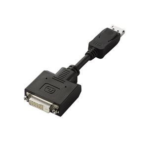 （まとめ）エレコムDisplayPort-DVI変換アダプタ ディスプレイポートオス-DVI D24pinメス ブラック AD-DPDBK1個【×2セット】