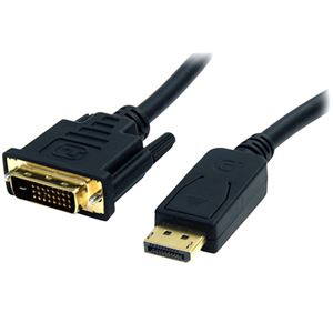 （まとめ）StarTechDisplayPort-DVI変換ケーブル DisplayPort(20ピン)オス/DVI-D(25ピン)オス ブラック 1.8mDP2DVI2MM6 1本【×2セット】