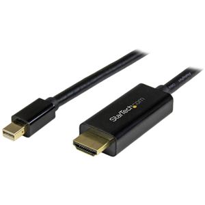 （まとめ）StarTech MiniDisplayPort - HDMI変換ケーブル 2m MDP2HDMM2MB 1本【×2セット】