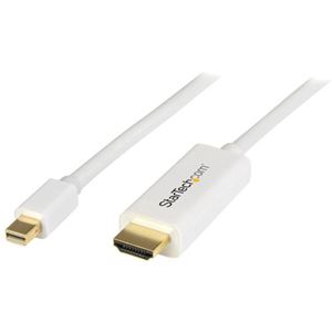 （まとめ）StarTech MiniDisplayPort - HDMI変換ケーブル 2m MDP2HDMM2MW 1本【×2セット】