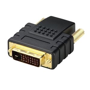 （まとめ）エレコム HDMI DVI変換アダプタ(HDMI)メス-(DVI-D24pin)オス AD-HTD 1個【×2セット】