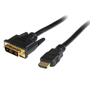 （まとめ）StarTechHDMI-DVI-D変換ケーブル 2m HDMI(オス)-DVI D(オス) HDDVIMM2M 1本【×3セット】