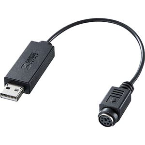 （まとめ）サンワサプライUSB-PS/2変換コンバータ USB(A)オス-ミニDIN6pinメス USB-CVPS3 1本【×3セット】