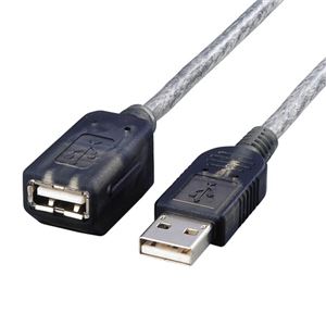 （まとめ）エレコムマグネットUSB1.1延長ケーブル (A)オス-(A)メス グラファイト 2.0m USB-EAM2GT 1本【×3セット】