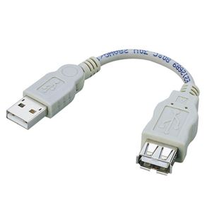 （まとめ）エレコム USB2.0準拠スイングアダプタ (A)オス-(A)メス 0.1m USB-SEA01 1本【×5セット】