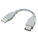 （まとめ）エレコム USB2.0準拠スイングアダプタ (A)オス-(A)メス 0.1m USB-SEA01 1本【×5セット】