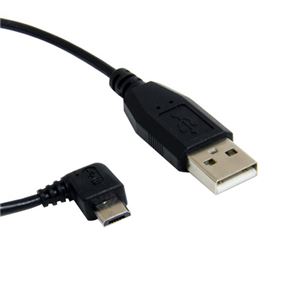 （まとめ）StarTech MicroUSB変換ケーブル Micro USB右向きL型 91cm USB A(オス)-USB Micro B(オス) ブラックUUSBHAUB3RA 1本【×5セット】