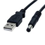 （まとめ）StarTech USB-5VDC電源供給ケーブル 91cm DCプラグ(外形5.5m/内径2.1mm) ブラック USB2TYPEM 1本【×10セット】