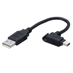 （まとめ）エレコム モバイルminiUSB2.0ケーブル (A)オス-mini(B)オス ブラック 0.1m USB-MBM5 1個【×10セット】