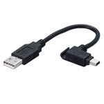 （まとめ）エレコム モバイルminiUSB2.0ケーブル (A)オス-mini(B)オス ブラック 0.1m USB-MBM5 1個【×10セット】