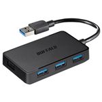 （まとめ）バッファロー USB3.0バスパワーハブ4ポート ブラック BSH4U100U3BK 1個【×2セット】