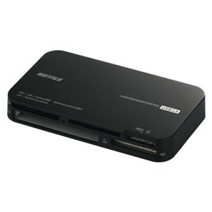 （まとめ）バッファロー USB3.0マルチカードリーダー ブラック BSCR21U3BK 1台【×2セット】