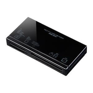 （まとめ）サンワサプライ USB2.0カードリーダー ブラック ADR-ML18BKN 1個【×2セット】