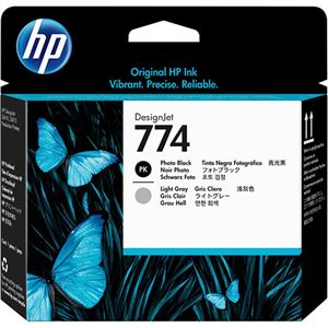 HP 774 プリントヘッドフォトブラック/ライトグレー P2W00A 1個