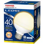 （まとめ）東芝ライテック LED電球 ボール電球形40W形相当 4.1W E26 電球色 LDG4L-G/G70/40W 1個【×3セット】