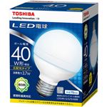 （まとめ）東芝ライテック LED電球 ボール電球形40W形相当 3.7W E26 昼白色 LDG4N-G/G70/40W 1個【×3セット】