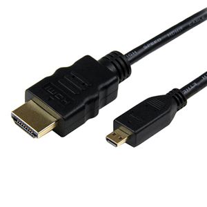 （まとめ）StarTechハイスピードHDMIケーブル イーサネット対応 1.8m HDMI(オス)-HDMI Micro(オス) ブラック HDMIADMM61本【×3セット】