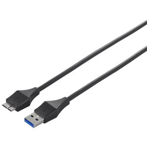 （まとめ）バッファロー ユニバーサルコネクタUSB3.0 (A)オス-micro(B)オス ブラック 2m BSUAMBSU320BK 1本【×3セット】