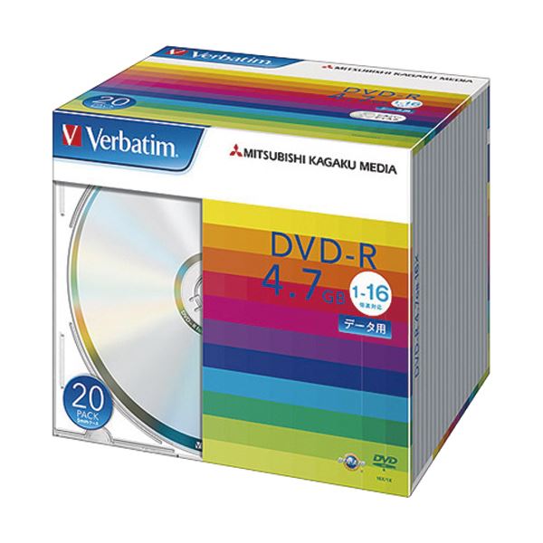 （まとめ）バーベイタム データ用DVD-R4.7GB 16倍速 ブランドシルバー 薄型ケース DHR47J20V1 1パック（20枚）(×5セット) b04