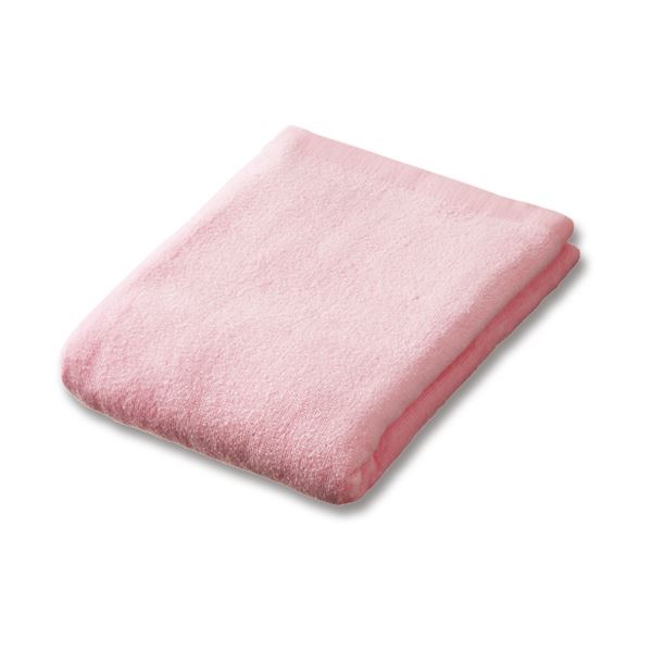 （まとめ）オカザキ シャーリングバスタオル ピンク 1枚(×10セット) b04
