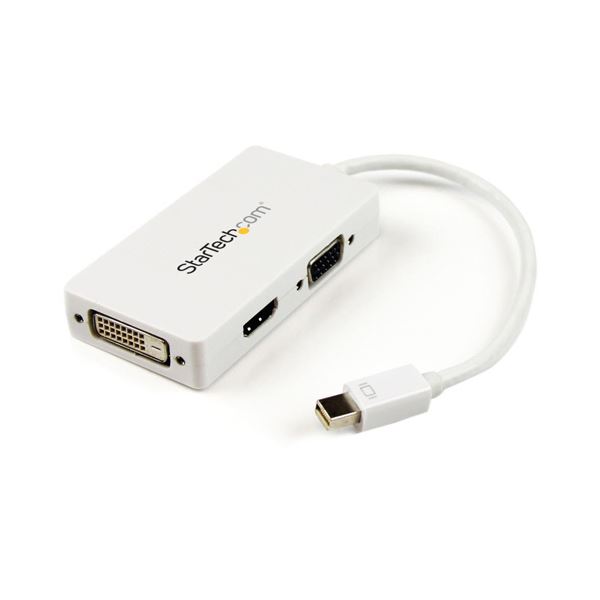 StarTech.com MiniDisplayPort接続トラベルA/Vアダプタ スリーインワン（3in1） MDP2VGDVHDW 1個 b04