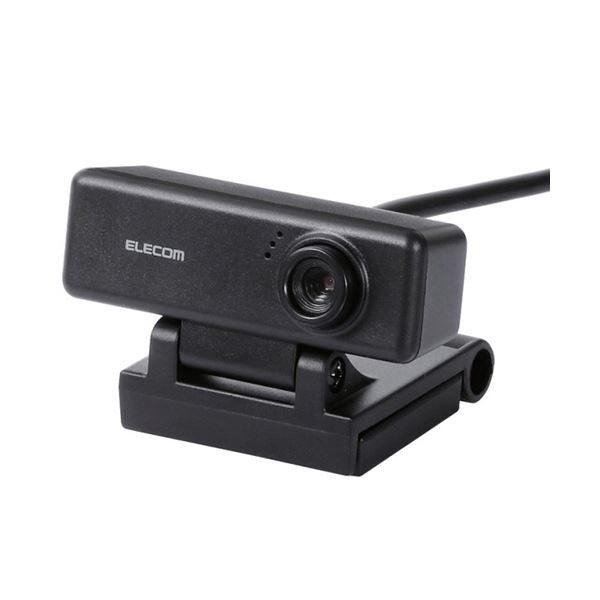 （まとめ）エレコム ワイド画面HD対応100万画素Webカメラ ブラック UCAM-C310FBBK 1台 (×3セット) b04