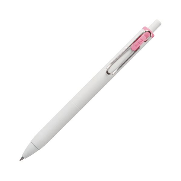（まとめ）三菱鉛筆 ゲルインクボールペン ユニボール ワン 0.5mm ライトピンク （軸色：オフホワイト） UMNS05.51 1セット（10本） (×3