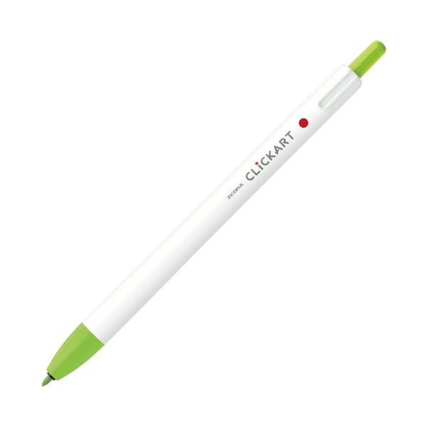 （まとめ）ゼブラ ノック式水性カラーペン クリッカート ライトグリーン WYSS22-LG 1本 (×50セット) b04