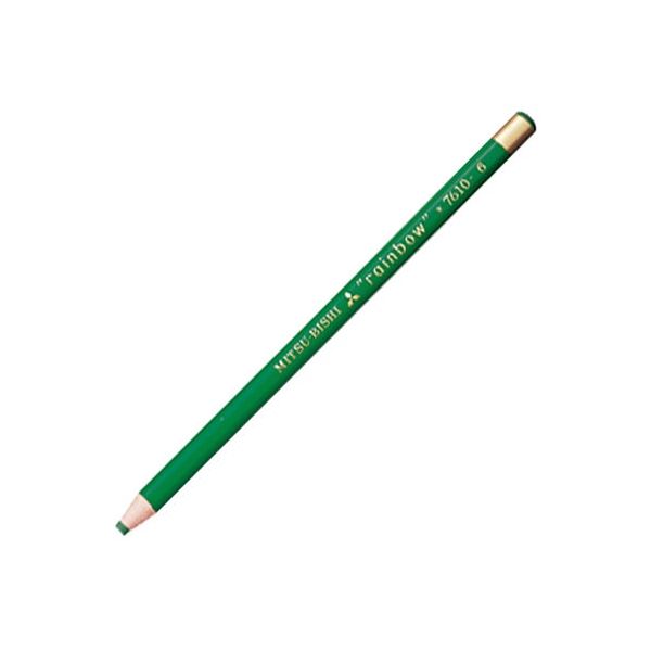 (まとめ) 三菱鉛筆 色鉛筆7610(水性ダーマトグラフ) 緑 K7610.6 1ダース(12本) (×5セット) b04