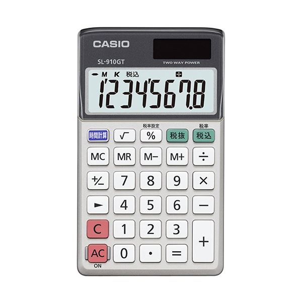 (まとめ) カシオ グリーン購入法適合電卓 8桁手帳タイプ SL-910GT-N 1台 (×3セット) b04