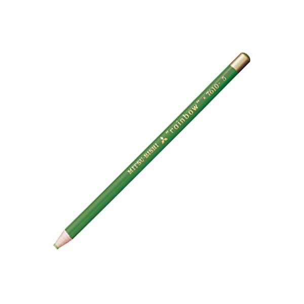 (まとめ) 三菱鉛筆 色鉛筆7610(水性ダーマトグラフ) 黄緑 K7610.5 1ダース(12本) (×5セット) b04