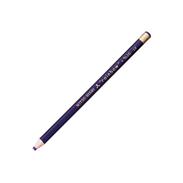(まとめ) 三菱鉛筆 色鉛筆7610(水性ダーマトグラフ) 紫 K7610.12 1ダース(12本) (×3セット) b04