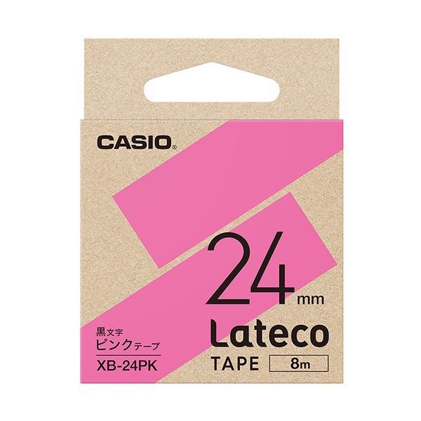 【商品名】 カシオ ラテコ 詰替用テープ 24mm×8m ピンク/黒文字 XB-24PK 1セット(5個) 【ジャンル・特徴】 テープ交換も簡単。 [ XB-24PK ] 関連ワード:生活用品・インテ