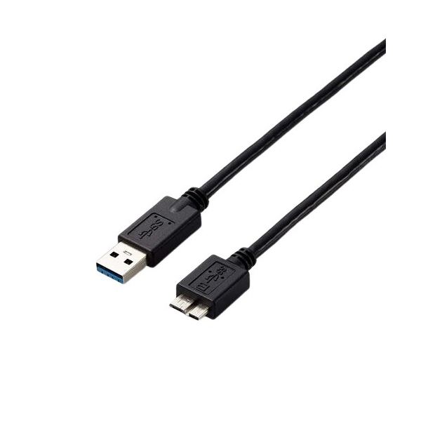 エレコム USB3.0A-microBケーブル 0.5m RoHS指令準拠（10物質） USB3-AMB05BK/ID 1本 b04