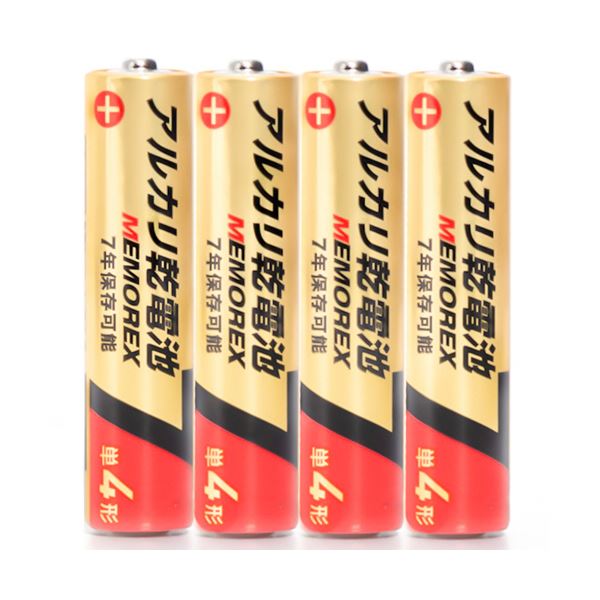 メモレックス・テレックス アルカリ乾電池単4形 LR03/1.5V 40S7 1セット（400本：40本×10パック） b04