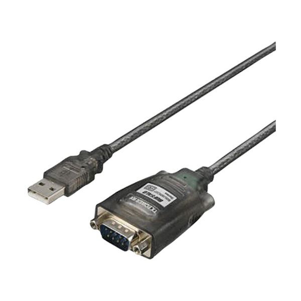 バッファロー USBシリアル変換ケーブル(A)オス-(D-Sub9pin)オス ブラックスケルトン 1m BSUSRC0710BS 1本 b04