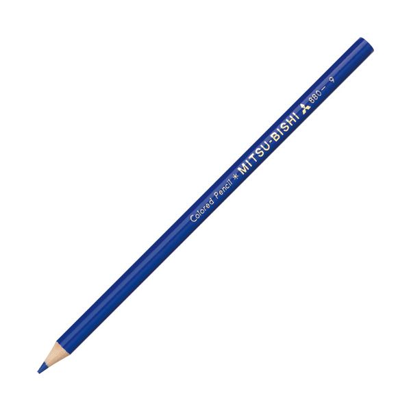 （まとめ） 三菱鉛筆 色鉛筆880級 ぐんじょう色K880.9 1ダース（12本） (×10セット) b04