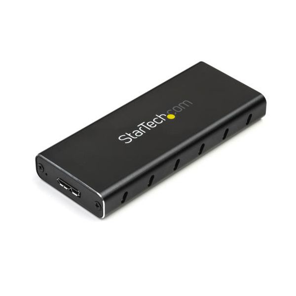 【商品名】 Star Tech.com USB Type-C接続SATA M.2 NGFF SSDケース USB 3.1（10Gbps）ブラック＆シルバー SM21BMU31C3 1個 [ SM21B