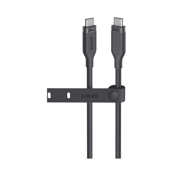 【商品名】 アンカージャパン ANKER USB-C＆USB-C ケーブル（240W 20Gbps エコフレンドリー） 0.9m ブラック A80N10111本 【ジャンル・特徴】 植物由来素材のUS