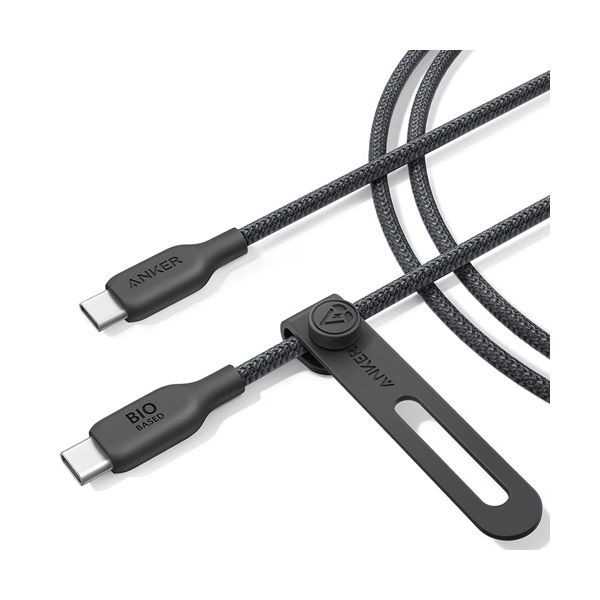 【商品名】 アンカージャパン ANKER USB-C＆USB-Cケーブル（240W エコフレンドリーナイロン） 1.8m ブラック A80E60111本 【ジャンル・特徴】 植物由来ナイロン素材を採用