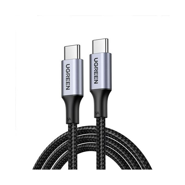 【商品名】 （まとめ） ユーグリーン USB-C to USB-C ケーブル 100W 3m ブラック 90120 1本 【×2セット】 【ジャンル・特徴】 最大100Wの超高速充電対応 [ UGR-