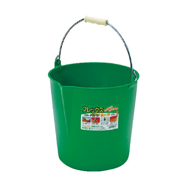 【商品名】 田中工業 フレックスバケツ 15L グリーン FB-15G 1個 [ FB-15G ] 関連ワード:生活用品・インテリア・雑貨 日用雑貨 掃除用品