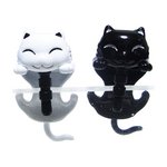 アニマルスマホピアス/スマイル招き猫（ブラック）