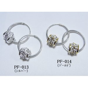 ハワイアン♪リングバレチャーム付ピアス/シルバー