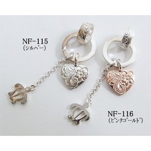 ハワイアン♪ハート＆ホヌネックレス/シルバー×ピンクゴールド